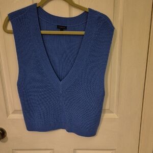 Talbots Blue Knit  Sweater Vest